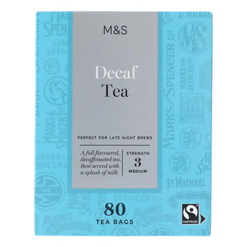 M & S Fairtrade entkoffeinierte Teebeutel 80 pro Packung