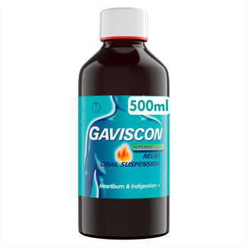 Gaviscon Liquid Heart-Gruburn & Indigestion Relief Peppermine Flavour 600 ml