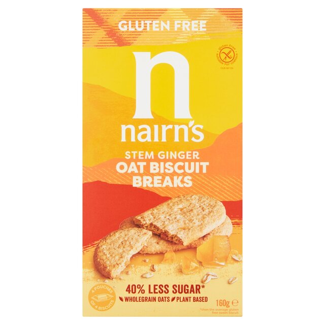 Nairn's Gluten Free Stem Ginger Biscuit Break 160g