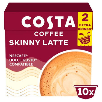 Costa Coffee Nescafe Dolce Gusto compatible Skinny Latte 16 par paquet