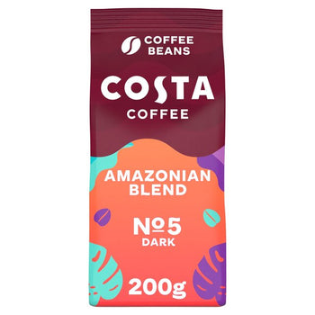 Costa Coffee Gains entiers intensément sombre Amazonian Blend 200g