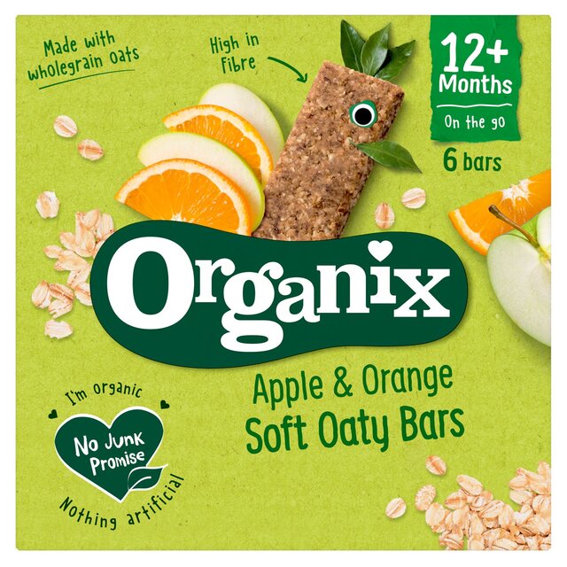 Barres d'avoine Organix Apple & Orange 6 x 30g