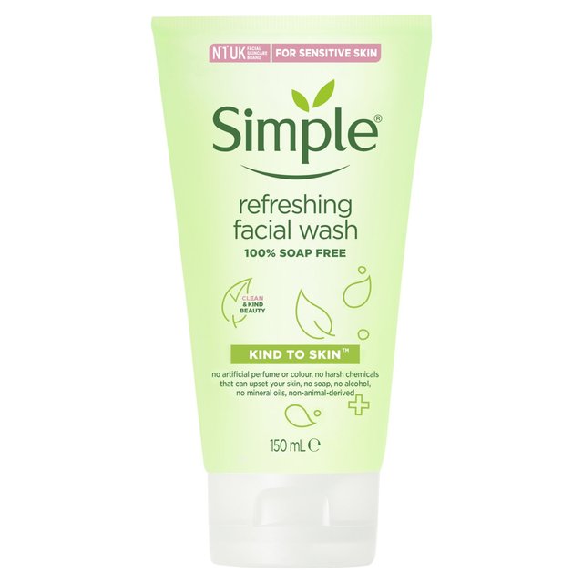 Genou simple à la peau rafraîchissante gel facial lavage 150 ml