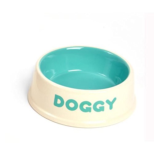 Petface Doggy Bowl Cream/Aqua 13cm