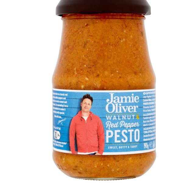 Pesto de nuez y pimiento rojo Jamie Oliver 190g 