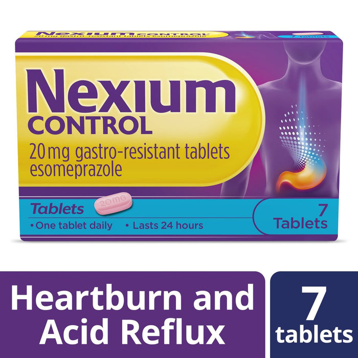 Nexium Control de acidez estomacal y tabletas de alivio de reflujo ácido 7 por paquete