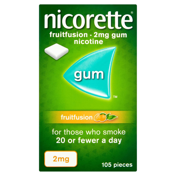 Nicorette Fruit Fusion Chewing Gum 2 mg 105 Pieces