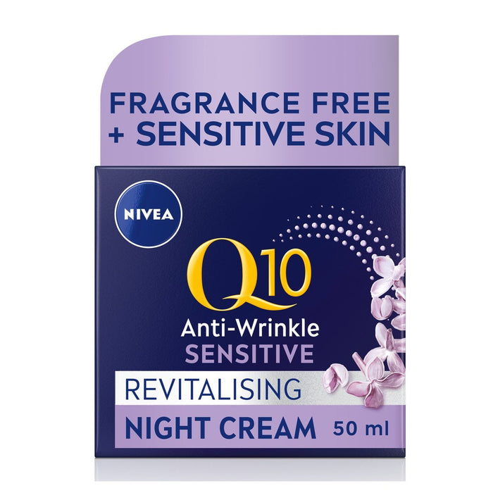 Nivea Q10 Power Anti Wrinkle Nacht Gesichtscreme für empfindliche Haut 50ml