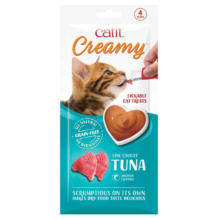 Catit Creamy Lickable Treats Thon 4 x 10g