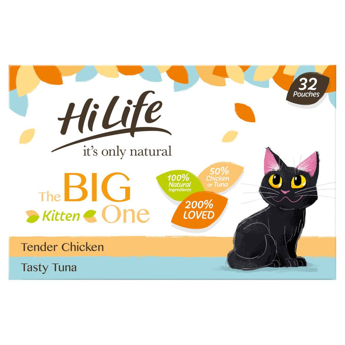 Hilife c'est naturel que le gros chaton un dans la gelée de la chat humide 32 x 70g
