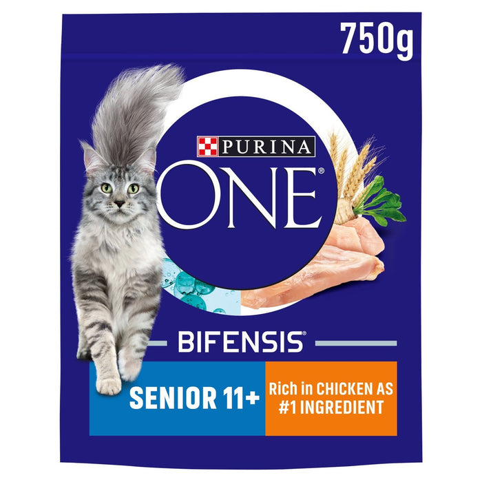 Purina One Senior 11+ Cat Food Poulet et Grain entier 750G