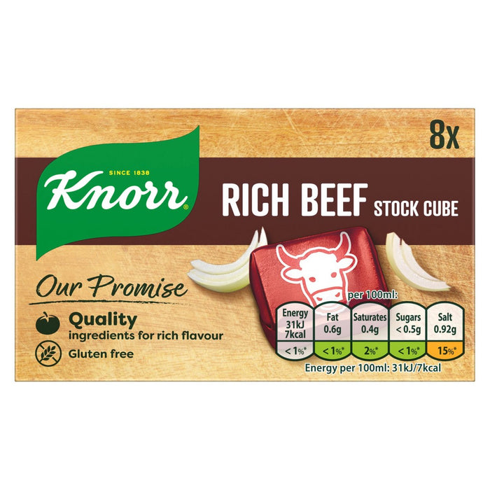 Cubes de boutique de boeuf riche Knorr 8 x 10g